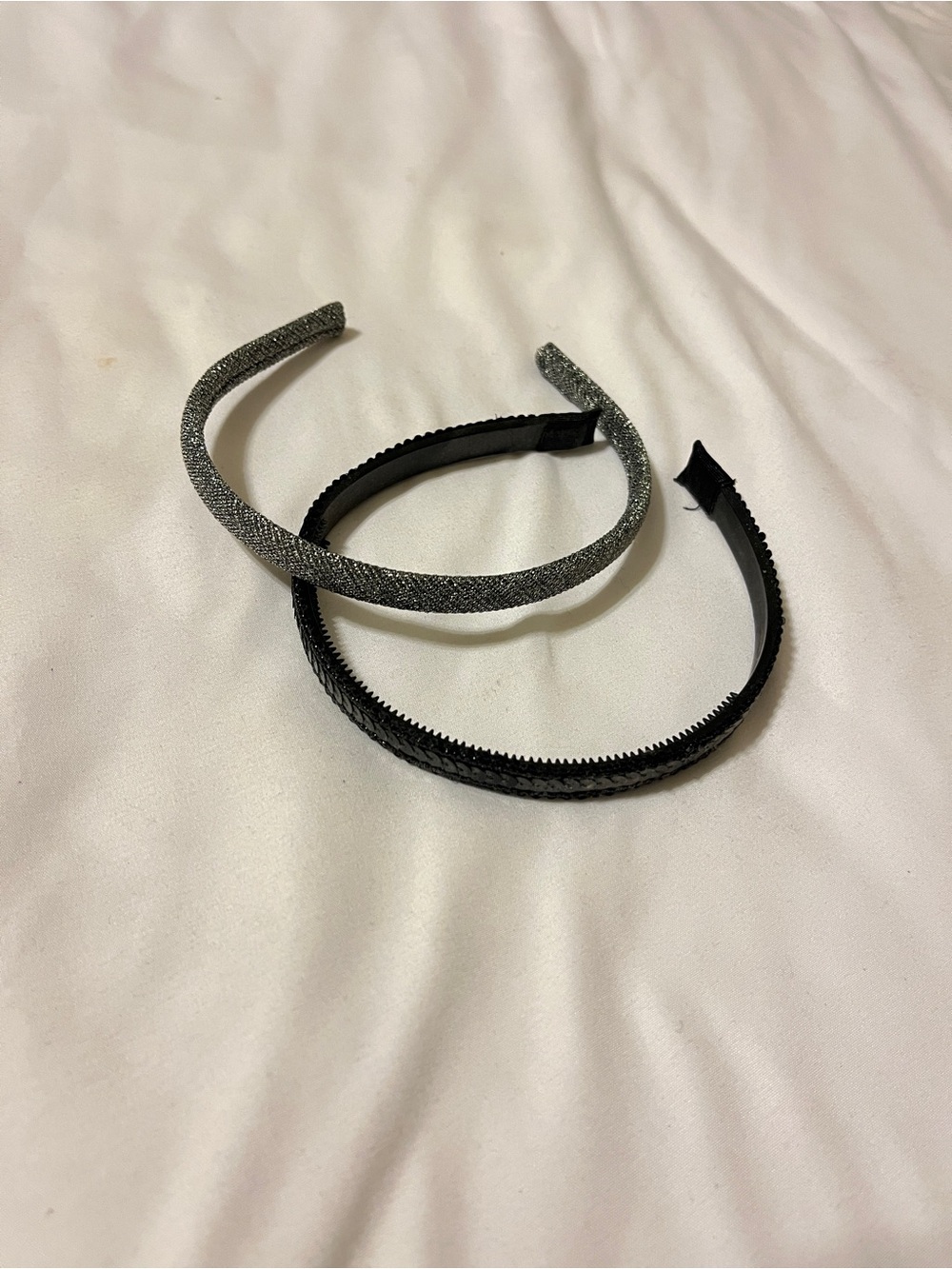 Classic Black & Silver Women's Headband Duo